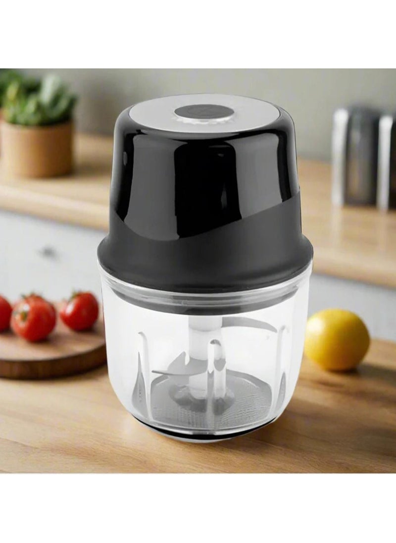 Cordless Mini Chopper Blender– 30W Motor, USB Rechargeable 1500mAh Battery, 0.3L Durable Glass Bowl, 3 Stainless Steel Blades, One-Speed Press Control, Electric Food Processor for Juice,  Garlic, Veggies & Nuts