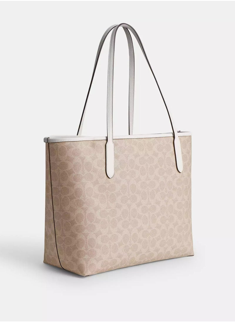 Coach Signature City Canvas Tote Bag