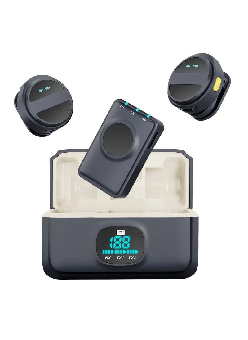 SX21 Type-C 2.4G Wireless Clip-On Microphone with ENC Noise Reduction | 360° Omnidirectional Condenser Mic | Magnetic Clip, Plug & Play | 9-Hour Battery for Vlog, Interviews, Live Streaming
