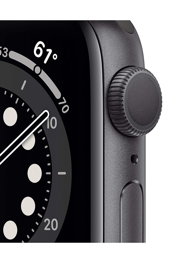 Renewed - Watch Series 6 GPS 40mm Space Gray Aluminum Case With Black Sport Band Grey