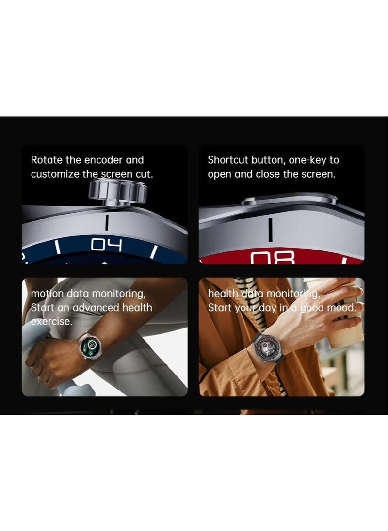 WH-05 PRO Waterproof Design Smartwatch with MAX Screen Display – 3 Interchangeable Straps, Wireless Charging, Fitness Tracker, Heart Rate Monitor, Activity Tracker for Men – Stylish Silver Design for Daily Wear and Sports