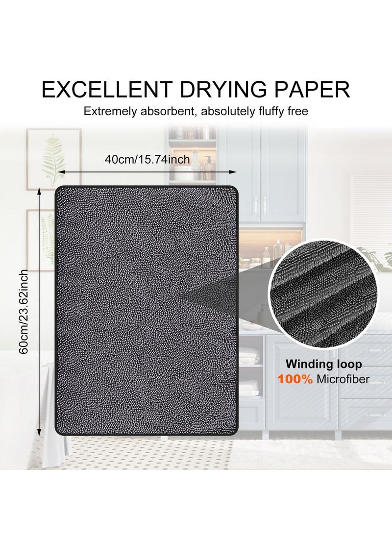Shiny Bath Drying Towel 3PCS, Shiny Wipes Bath Drying Towel, Super Absorbent Microfiber Bath Towels, Car Drying Towel, Black Bath Towels for Water Removal in Bathroom, Car Home Office Cleaning