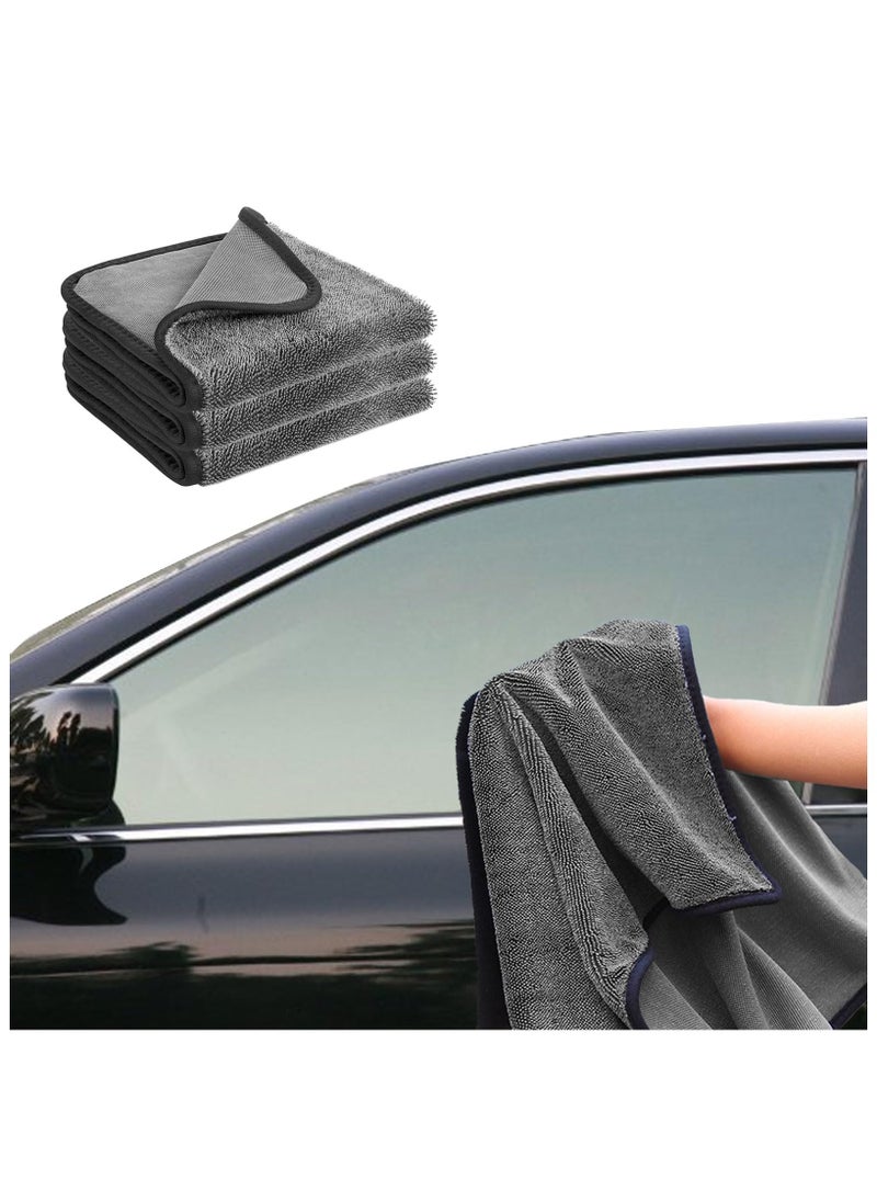 Shiny Bath Drying Towel 3PCS, Shiny Wipes Bath Drying Towel, Super Absorbent Microfiber Bath Towels, Car Drying Towel, Black Bath Towels for Water Removal in Bathroom, Car Home Office Cleaning