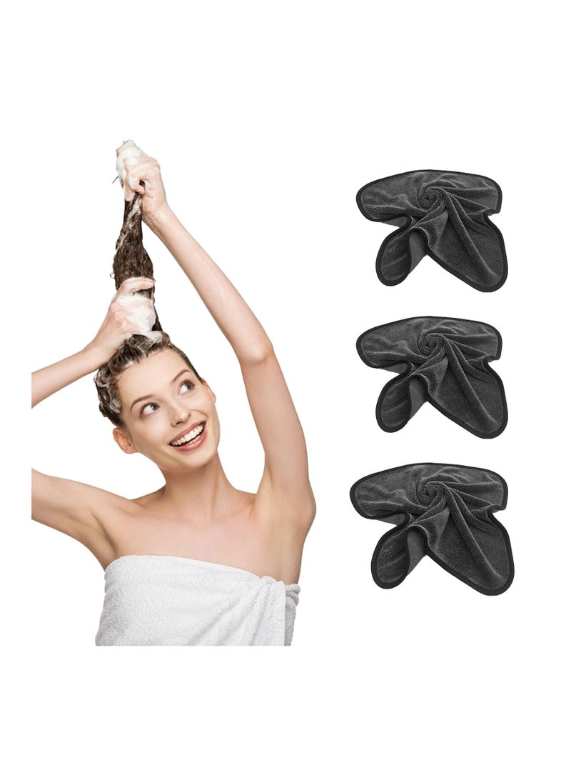 Shiny Bath Drying Towel 3PCS, Shiny Wipes Bath Drying Towel, Super Absorbent Microfiber Bath Towels, Car Drying Towel, Black Bath Towels for Water Removal in Bathroom, Car Home Office Cleaning