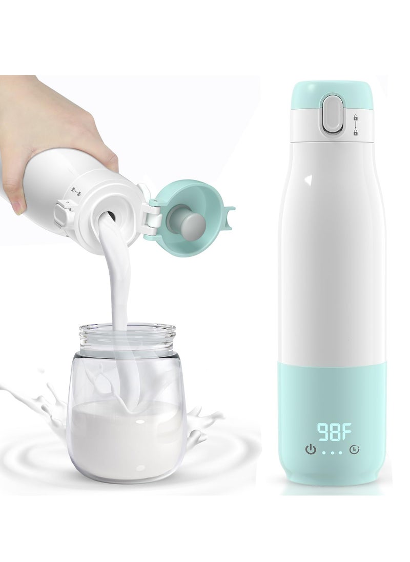 Portable Bottle Warmer, 12 oz Nano Film Heating, 9000mAh Battery, 55W Power, Fast Charging, Anti-Dry and Anti-Burn, Baby Travel Warmer, Ideal for Breastmilk and Formula