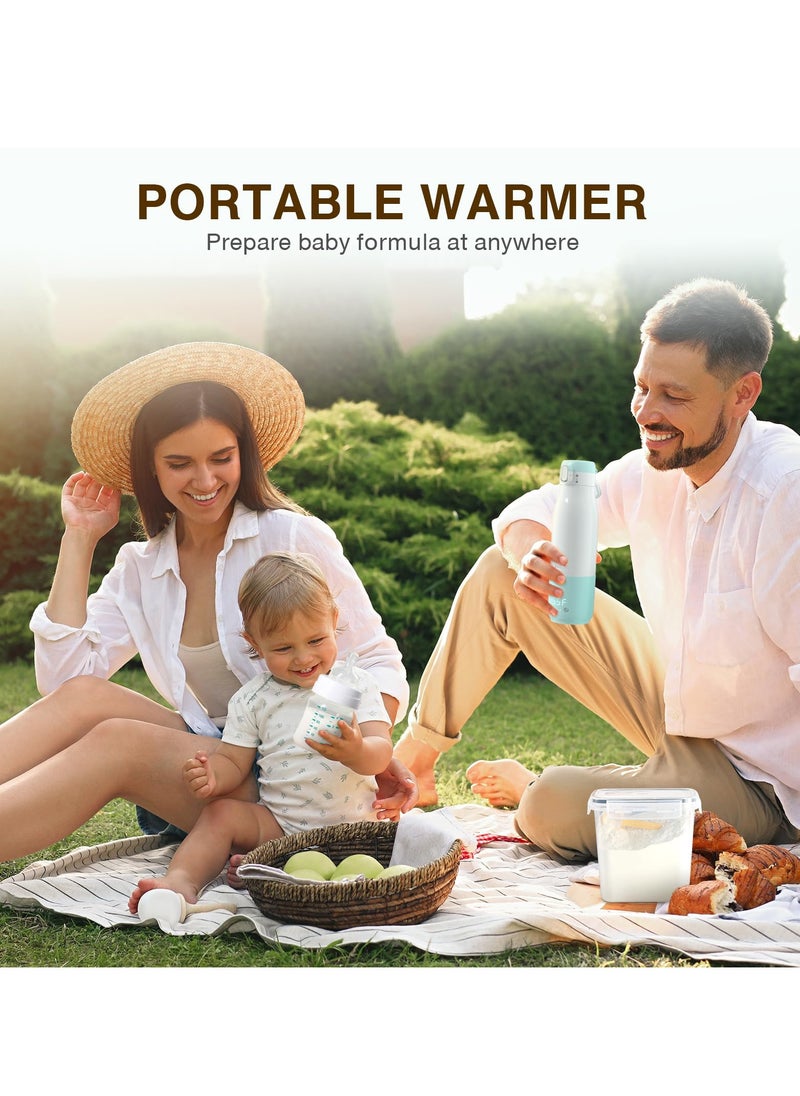 Portable Bottle Warmer, 12 oz Nano Film Heating, 9000mAh Battery, 55W Power, Fast Charging, Anti-Dry and Anti-Burn, Baby Travel Warmer, Ideal for Breastmilk and Formula