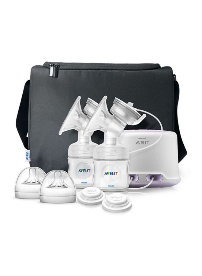 Comfortable Twin Electric Breast Pump, Extra Convenience, Newborn - Clear
