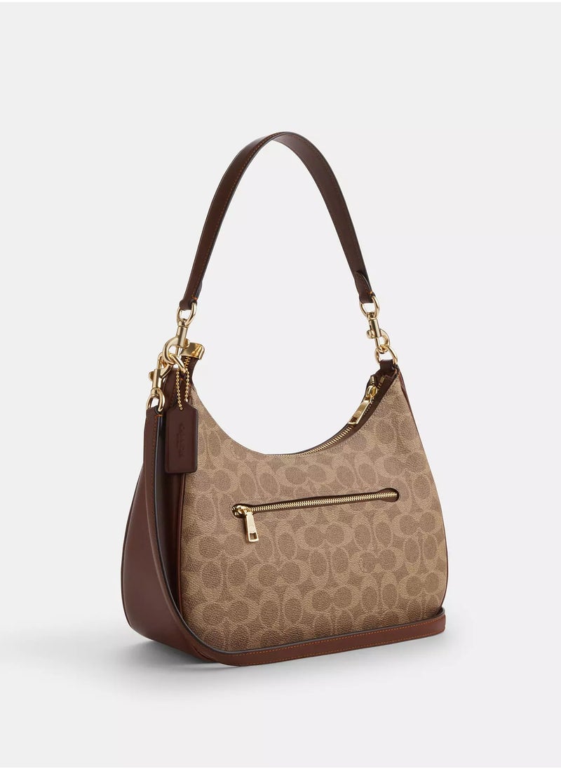 Coach Teri Hobo Bag In Signature Canvas