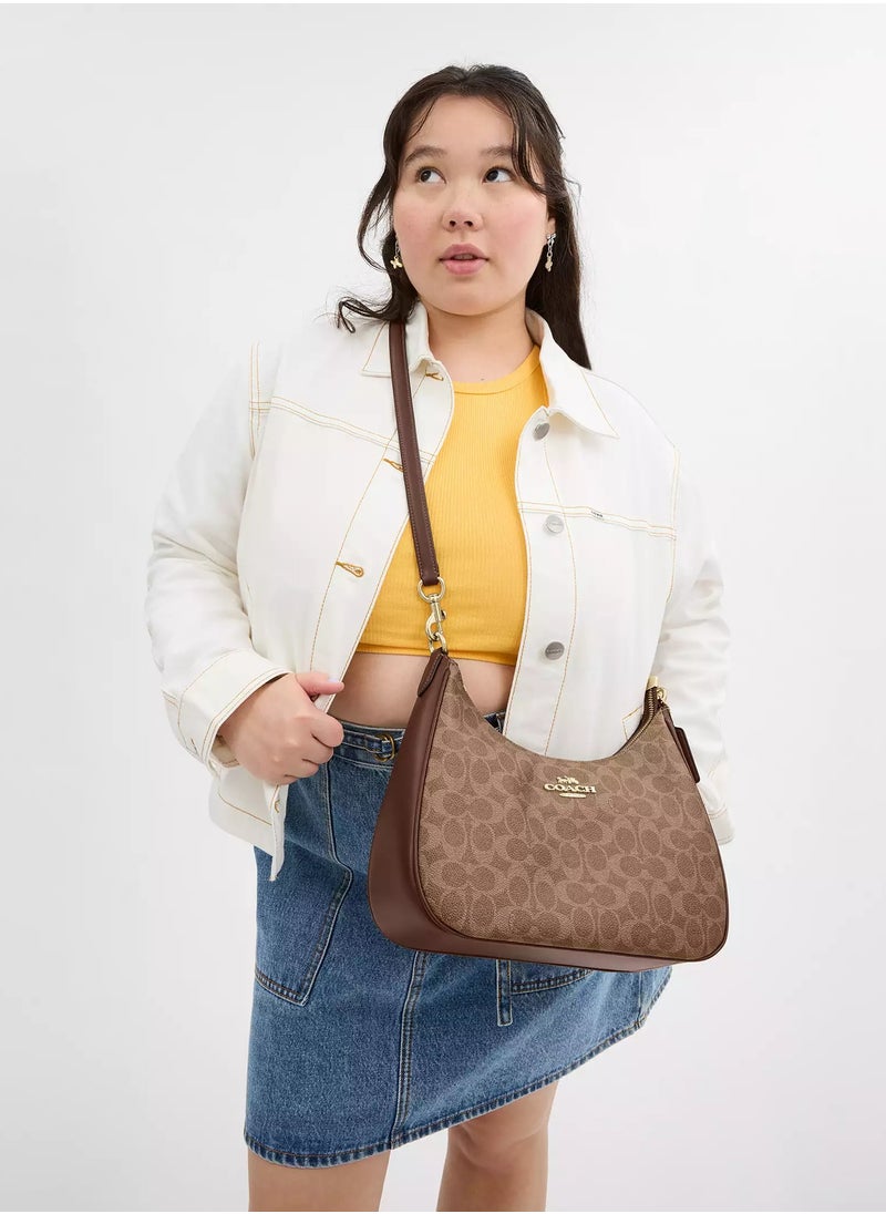 Coach Teri Hobo Bag In Signature Canvas