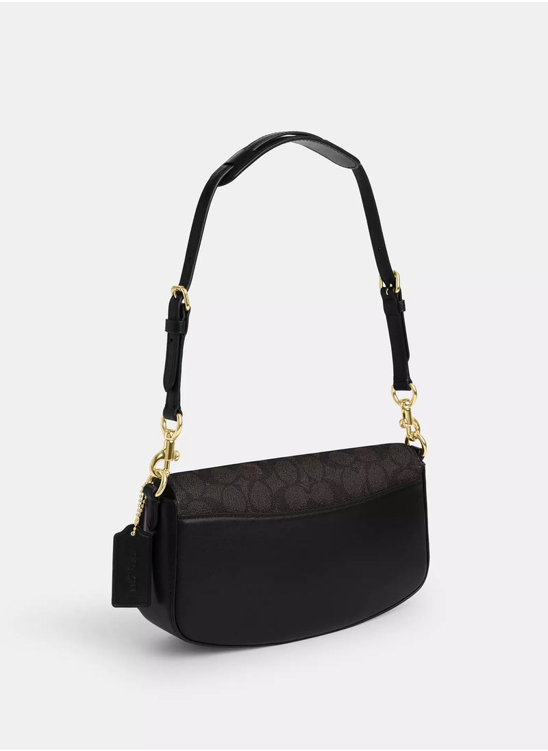 Coach Andrea Shoulder Bag In Signature Canvas
