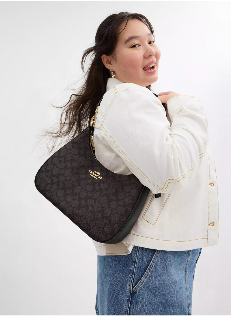 Coach Teri Hobo Bag In Signature Canvas