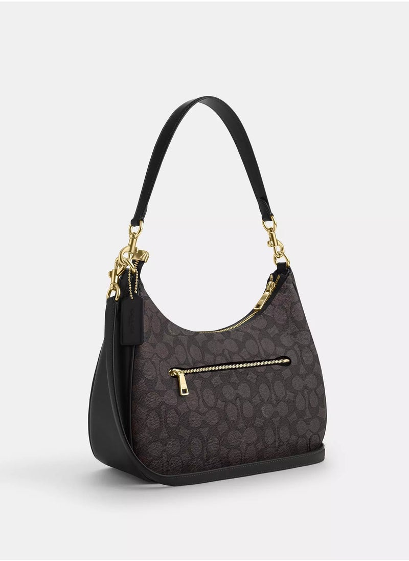 Coach Teri Hobo Bag In Signature Canvas