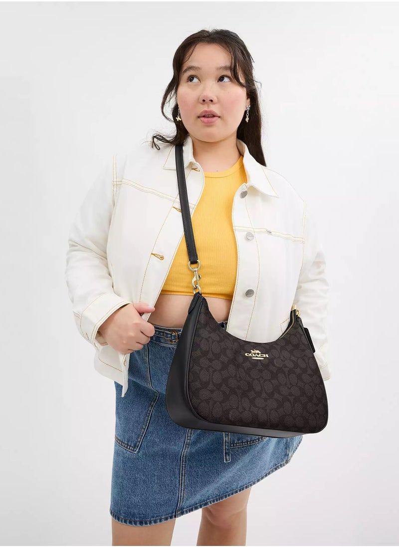 Coach Teri Hobo Bag In Signature Canvas