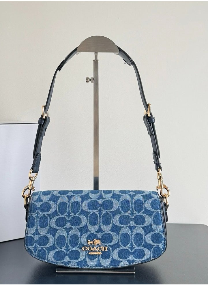 Coach Andrea Shoulder Bag In Signature Canvas