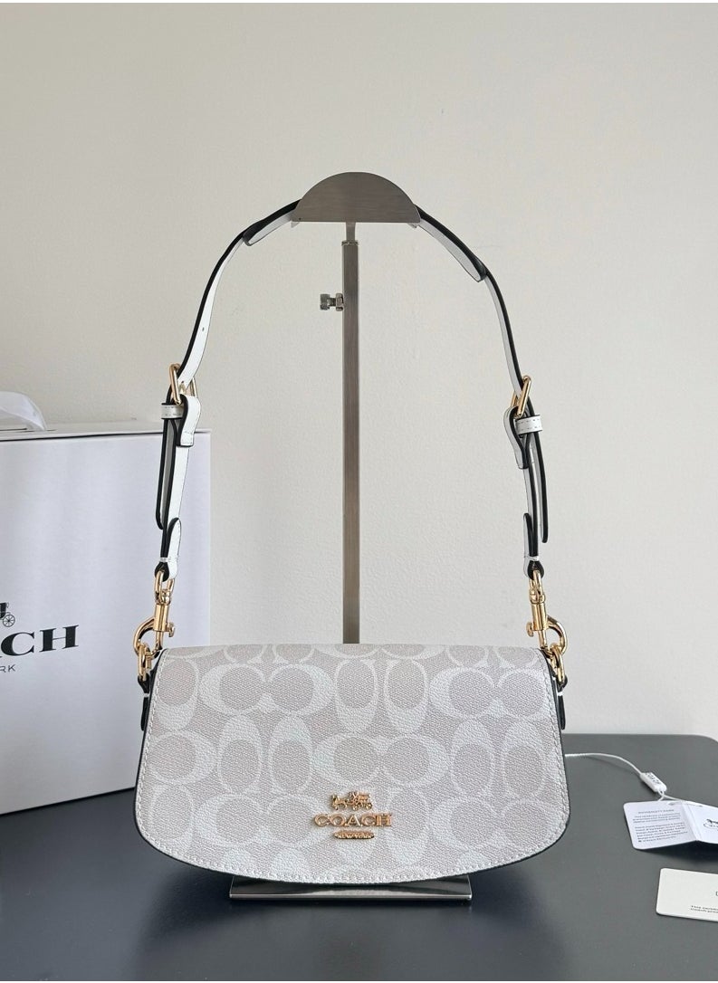 Coach Andrea Shoulder Bag In Signature Canvas