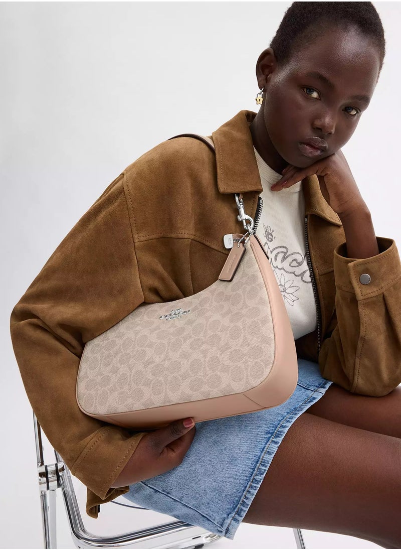 Coach Teri Hobo Bag In Signature Canvas