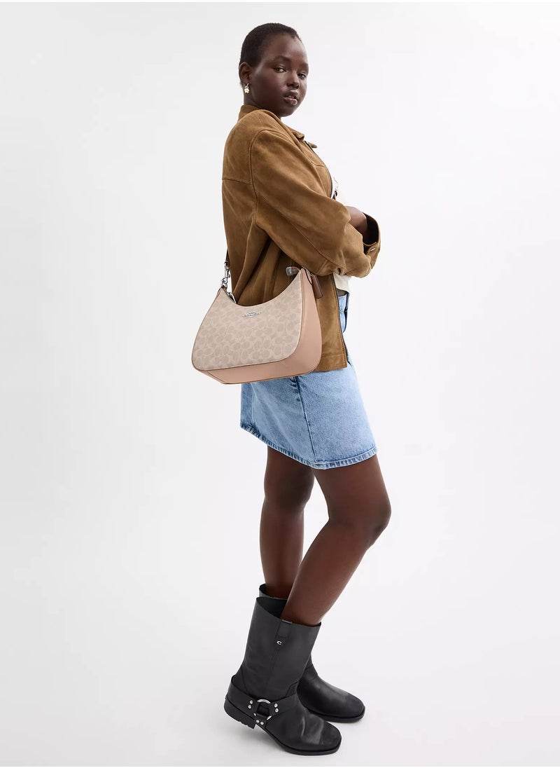 Coach Teri Hobo Bag In Signature Canvas
