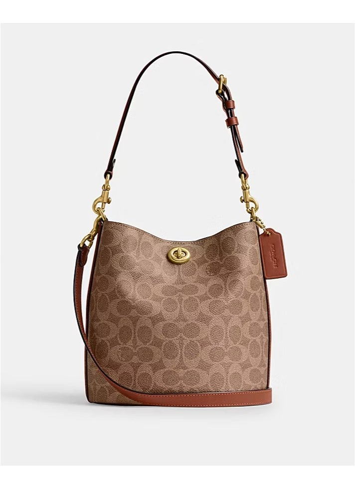 Coach Willow Soft Bucket Bag In Signature Canvas