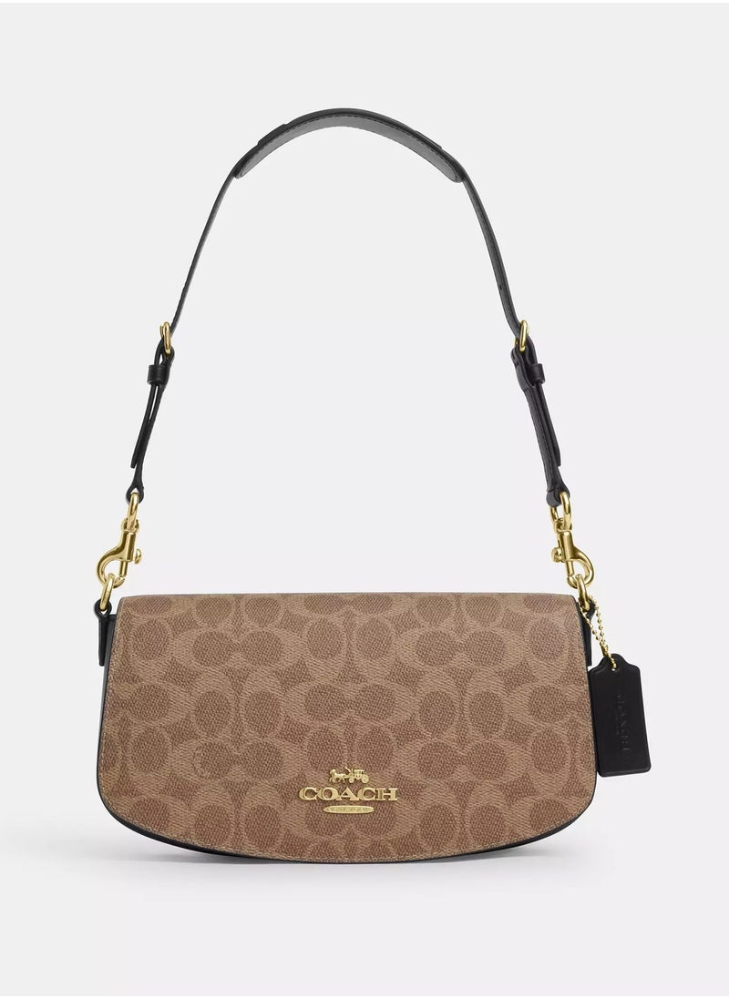 Coach Andrea Shoulder Bag In Signature Canvas