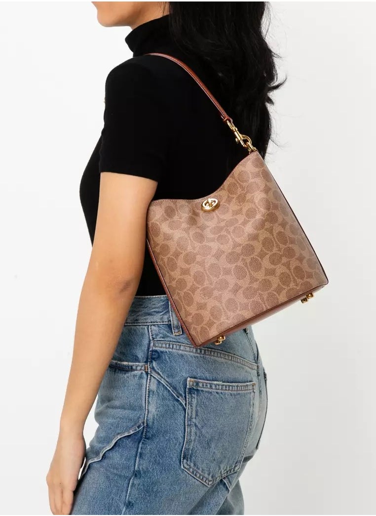 Coach Willow Soft Bucket Bag In Signature Canvas
