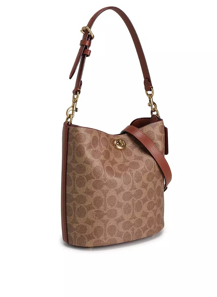 Coach Willow Soft Bucket Bag In Signature Canvas