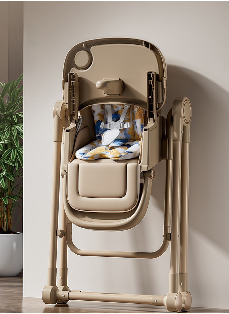 3-in-1 Multifunctional Foldable Baby Dining Seat Chair with Wheels – Adjustable for Ultimate Convenience