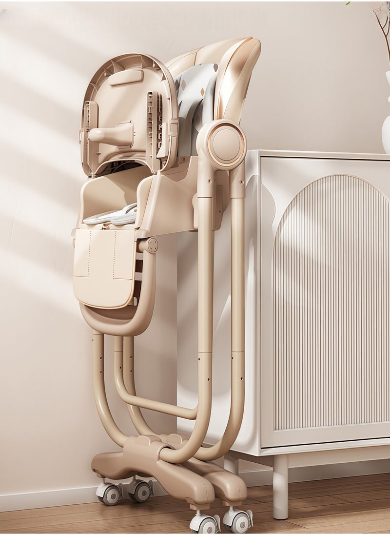 3-in-1 Multifunctional Foldable Baby Dining Seat Chair with Wheels – Adjustable for Ultimate Convenience