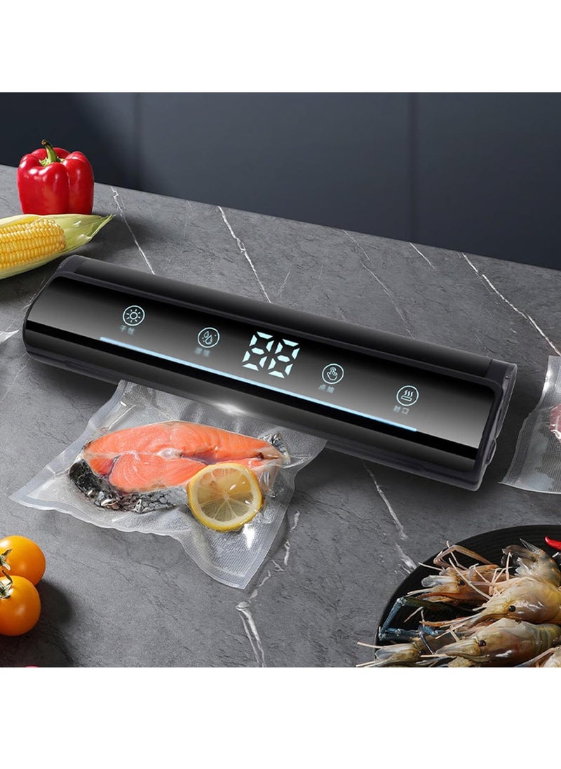 Vacuum Sealer Machine, Mini Bag Sealer, Food Vacuum Saver, Fully Automatic Vacuum Sealer for Food Storage, Portable Resealer Machine for Chip, Plastic Bags Food Storage Snacks, with 10 Bags, White