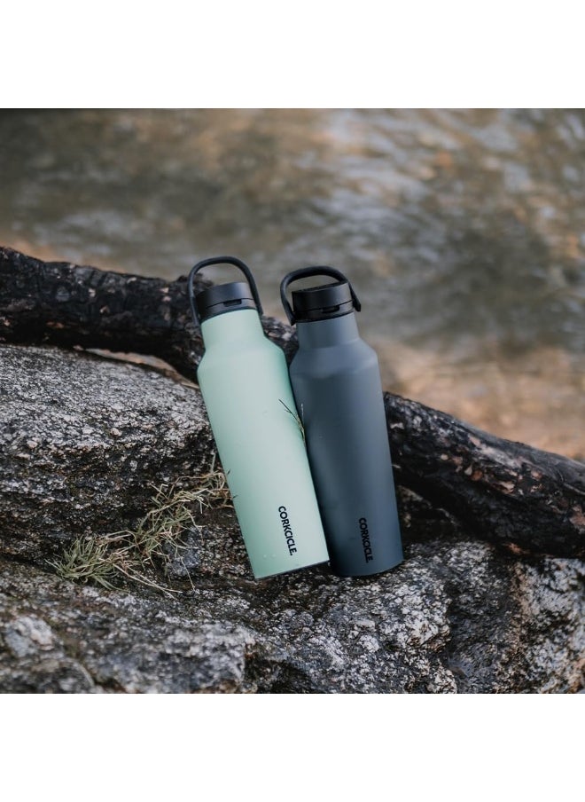 Corkcicle Insulated Canteen Travel Water Bottle, Triple Insulated Stainless Steel, Easy Grip Straw Mouth, Keeps Beverages Cold for 25 Hours or Warm for 12 Hours, 20 oz, Sage Mist