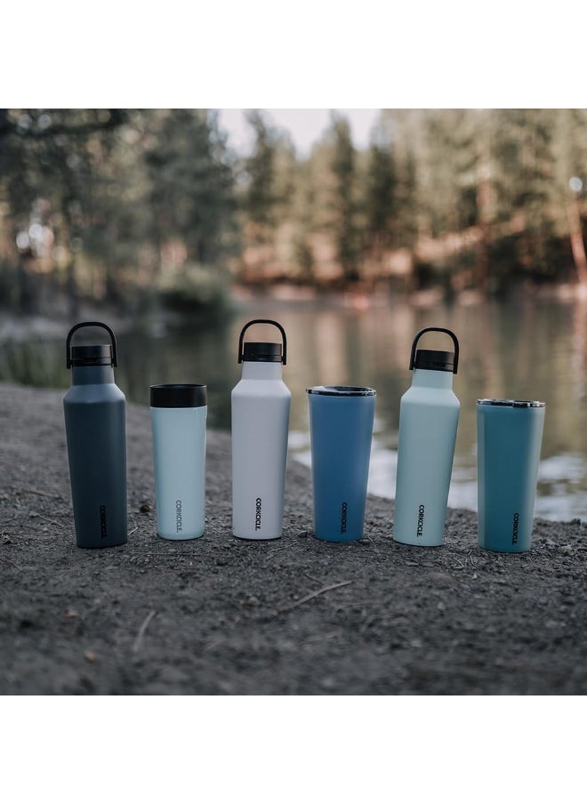 Corkcicle Insulated Canteen Travel Water Bottle, Triple Insulated Stainless Steel, Easy Grip Straw Mouth, Keeps Beverages Cold for 25 Hours or Warm for 12 Hours, 20 oz, Sage Mist