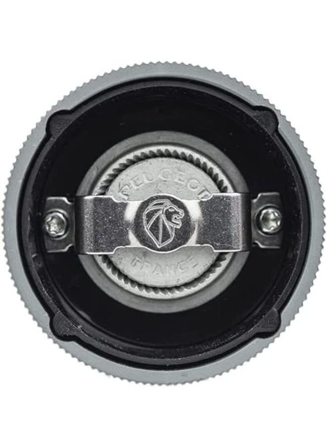 Peugeot Line Salt Mill 12cm Dark Carbone. Wood & Aluminum Body. Mechanism with . Made in France.