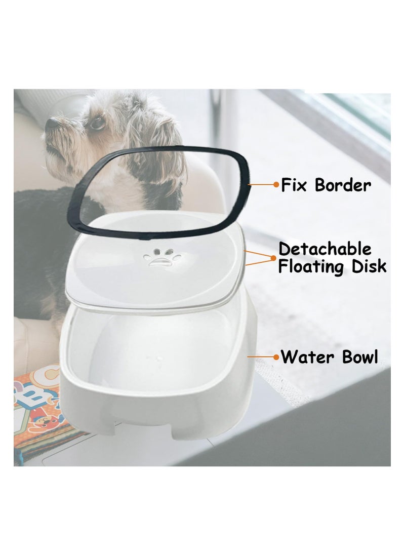 Dog Water Bowl, 35oz/1L No Spill Dog Bowl, Non-Slip Slow Water Feeder Pet Water Dispenser, No Tip Pet Bowl, No Splash Drinking Bowl for Dogs and Cats Travel Vehicle Carried