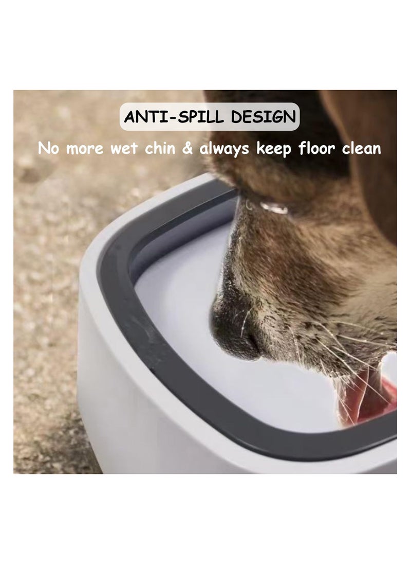 Dog Water Bowl, 35oz/1L No Spill Dog Bowl, Non-Slip Slow Water Feeder Pet Water Dispenser, No Tip Pet Bowl, No Splash Drinking Bowl for Dogs and Cats Travel Vehicle Carried