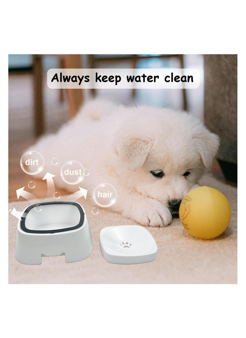 Dog Water Bowl, 35oz/1L No Spill Dog Bowl, Non-Slip Slow Water Feeder Pet Water Dispenser, No Tip Pet Bowl, No Splash Drinking Bowl for Dogs and Cats Travel Vehicle Carried