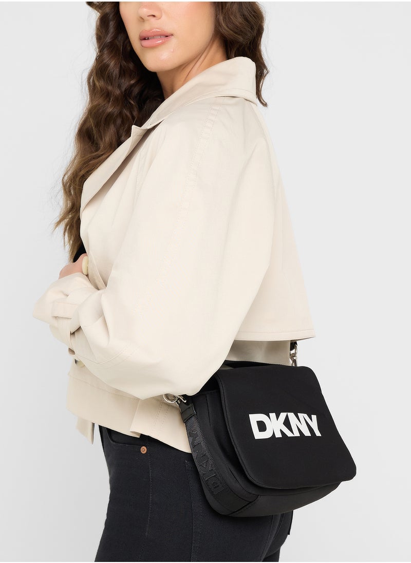 Jenny Logo Flap Over Crossbody