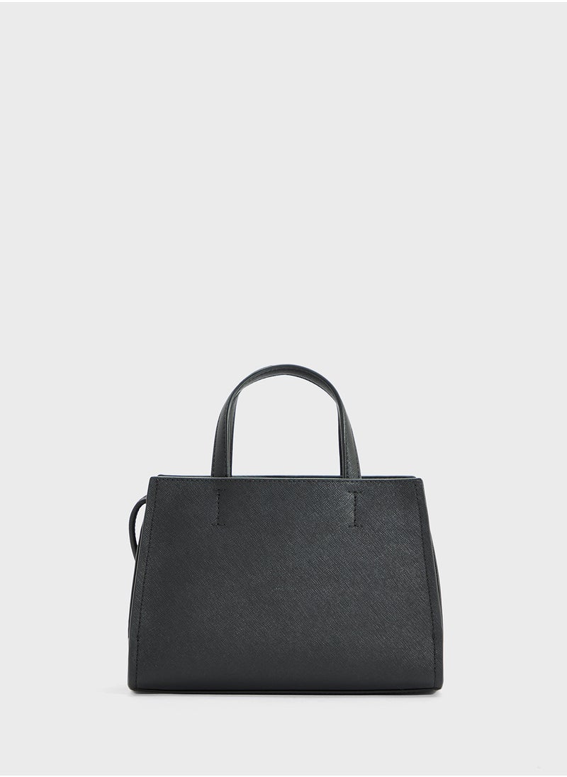Avril Logo Top Handle Zip Through Satchels