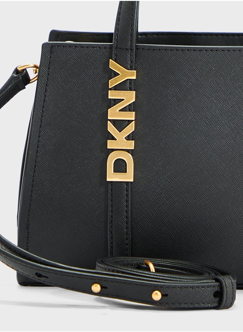 Avril Logo Top Handle Zip Through Satchels