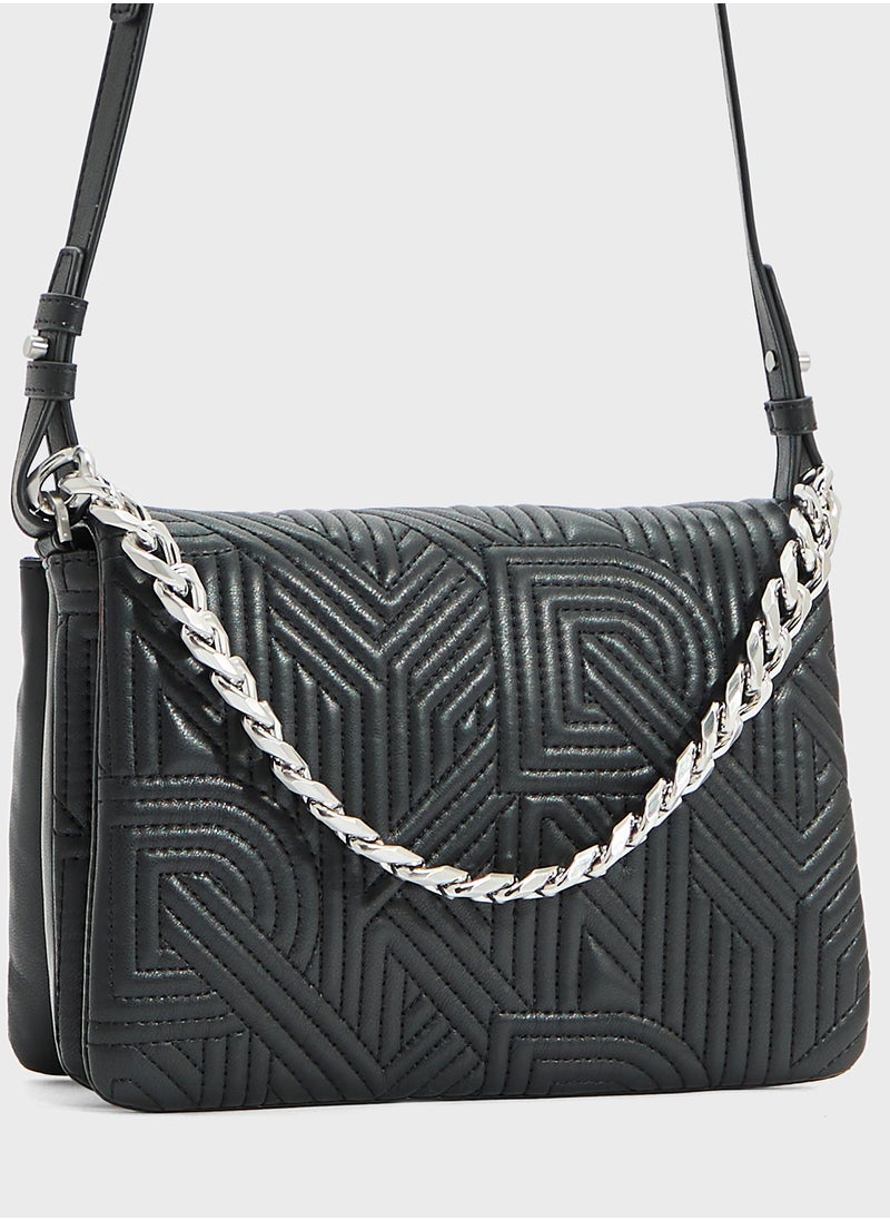 Desiree Flap Over Chain Detailed Crossbody