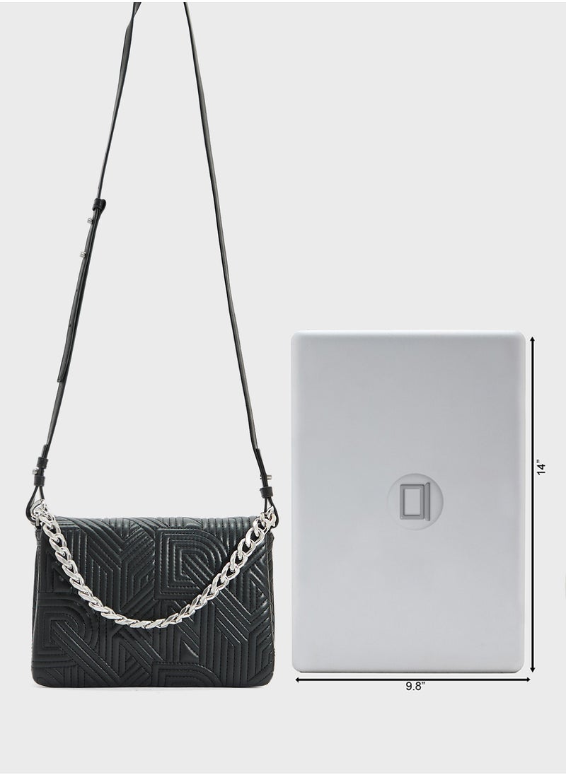 Desiree Flap Over Chain Detailed Crossbody