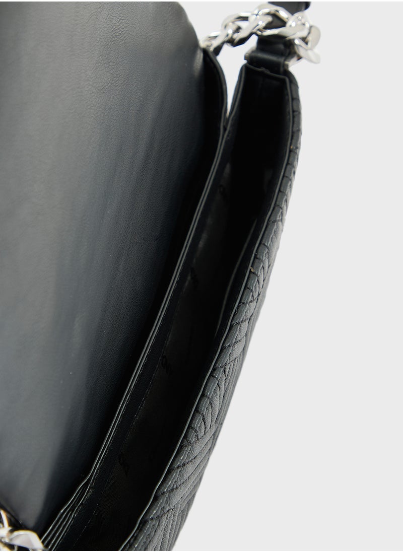 Desiree Flap Over Chain Detailed Crossbody