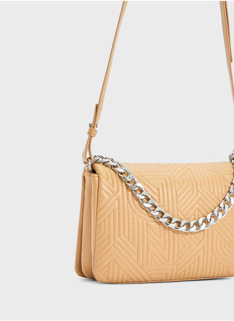 Desiree Flap Over Chain Detailed Crossbody