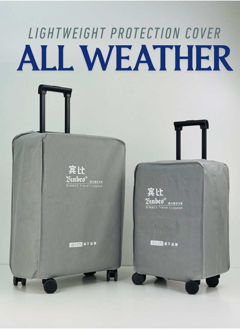 2-Piece PP Luggage Set – Lightweight Polypropylene Fashion Trolley Luggage Unbreakable Hard Shell with TSA Lock, Safe Security Zipper, 2 Protection Cover and 4 Quiet 360° Double Spinner Wheels – Cabin And Medium Checked Suitcases - 20