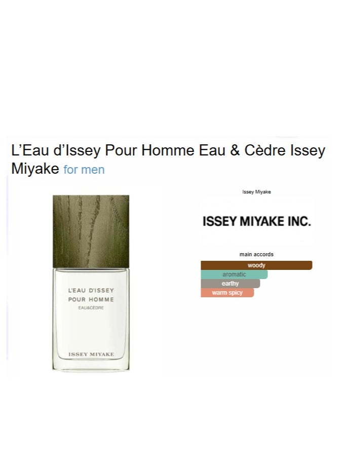 L'Eau D'Issey Pour Homme Eau & Cedre EDT 100ml