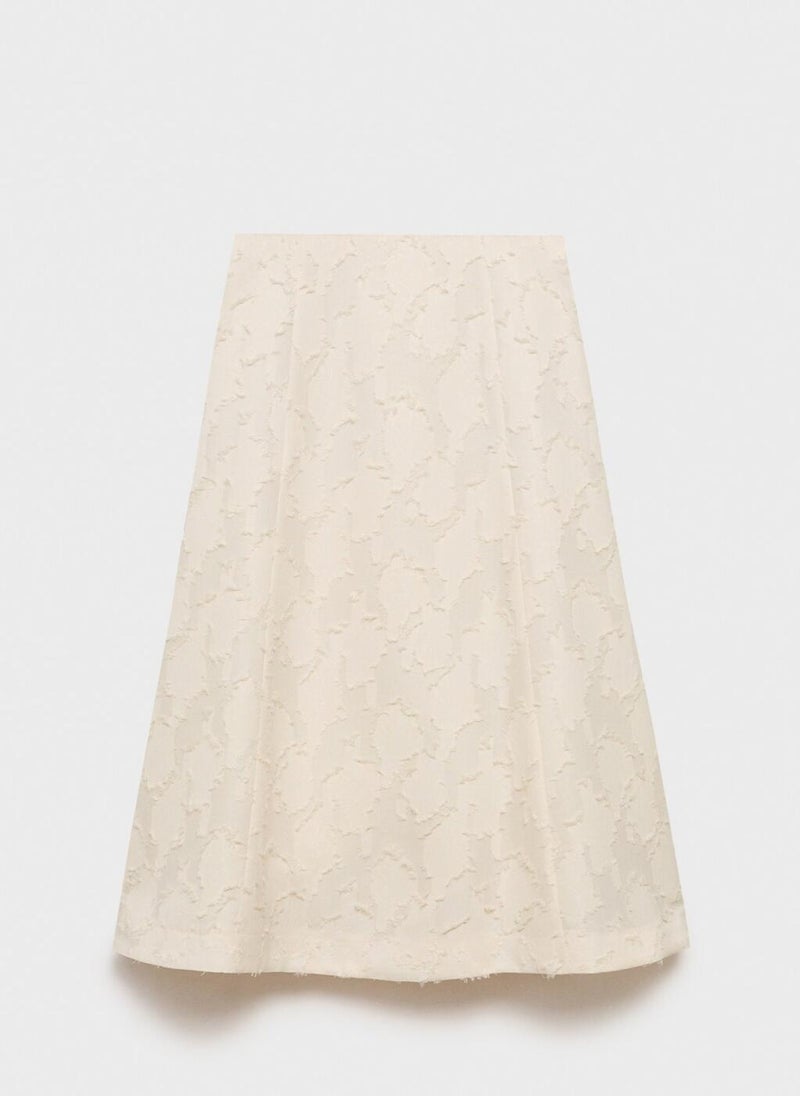 Textured Flared Skirt