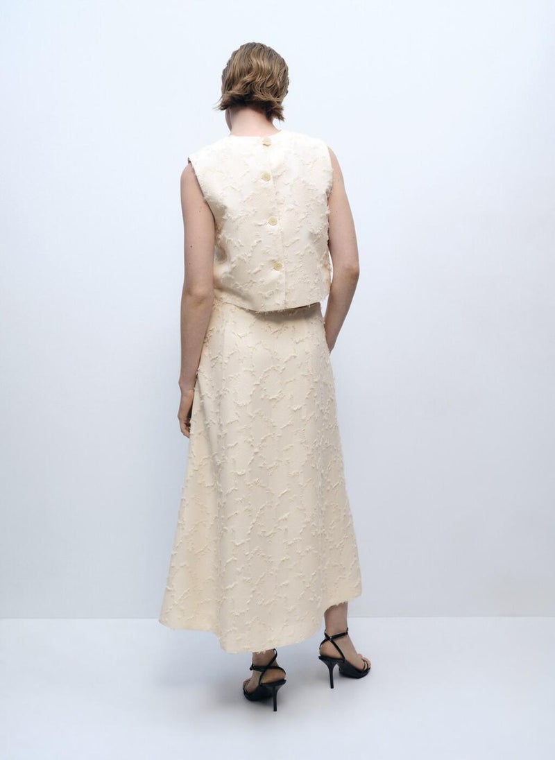 Textured Flared Skirt