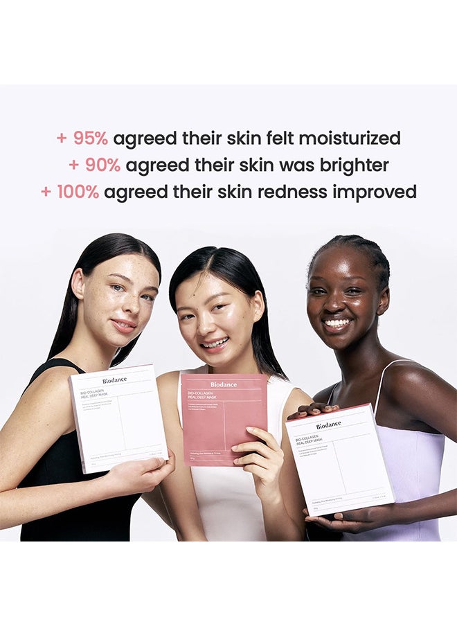 BIODANCE Bio-Collagen Real Deep Mask, Hydrating Overnight Mask, Pore Minimizing, Elasticity Improvement, 34g x4ea