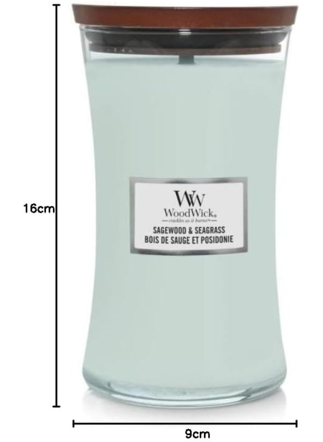 WoodWick Sagewood & Seagrass Scented Candle Large 609.5 g