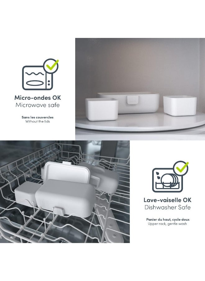 monbento - Children's Lunch Box MB Tresor rose Birds - The 3 Compartment Lunch Box for Children - Ideal for School Lunches and Snacks - BPA Free - Customizable and Safe - Pink Bird Design