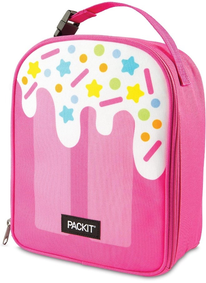 PackIt Freezable Playtime Lunch Box, Pink Popsicle