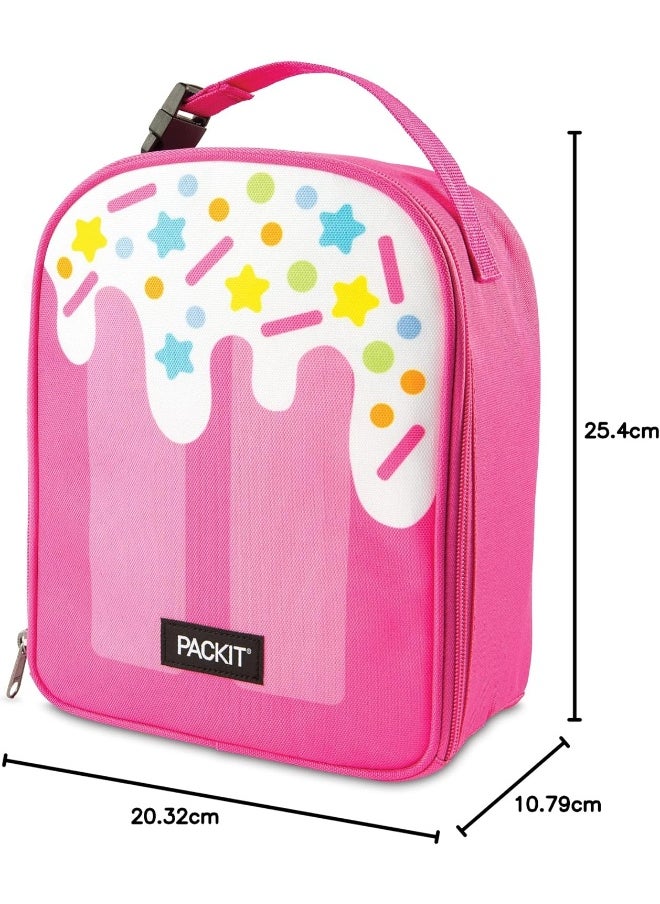 PackIt Freezable Playtime Lunch Box, Pink Popsicle